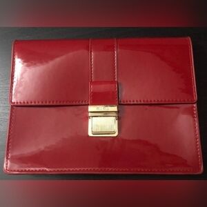 Miu Miu Red Patent Pouch Clutch Hand Bag Cosmetic